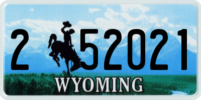 WY license plate 252021