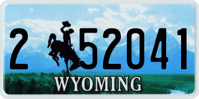 WY license plate 252041