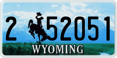WY license plate 252051
