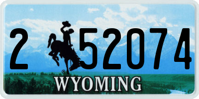 WY license plate 252074