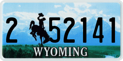 WY license plate 252141