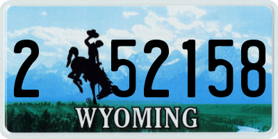 WY license plate 252158