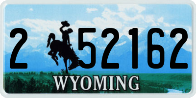 WY license plate 252162