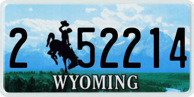 WY license plate 252214