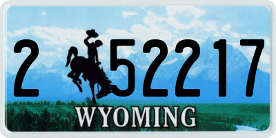 WY license plate 252217