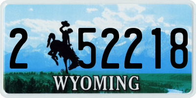 WY license plate 252218