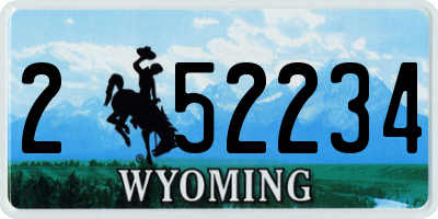 WY license plate 252234