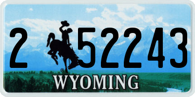 WY license plate 252243
