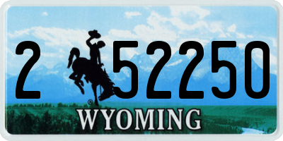 WY license plate 252250