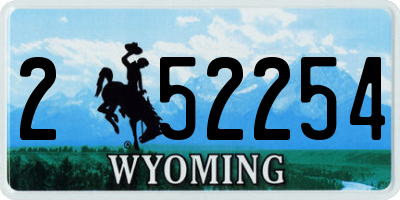 WY license plate 252254