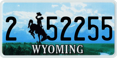 WY license plate 252255