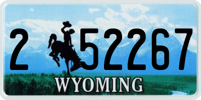 WY license plate 252267