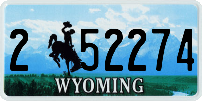 WY license plate 252274