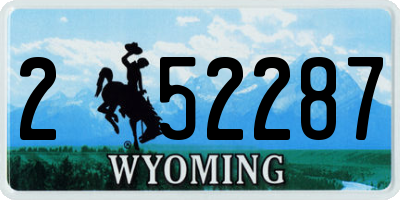 WY license plate 252287