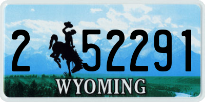 WY license plate 252291