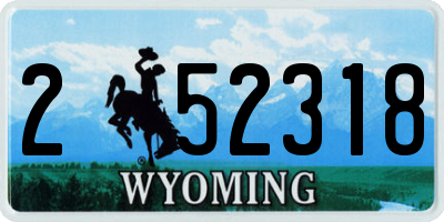 WY license plate 252318