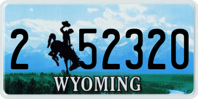 WY license plate 252320