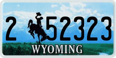 WY license plate 252323