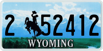 WY license plate 252412