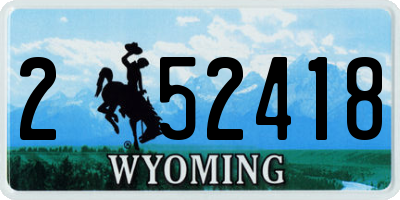 WY license plate 252418