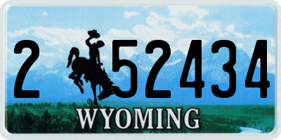 WY license plate 252434