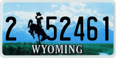 WY license plate 252461