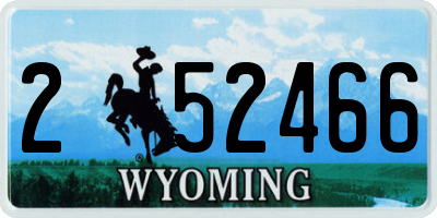 WY license plate 252466