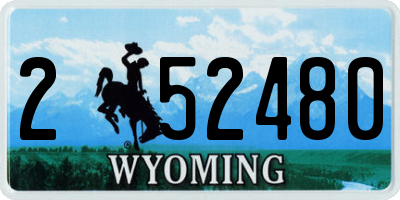 WY license plate 252480