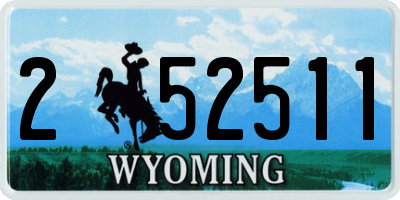 WY license plate 252511
