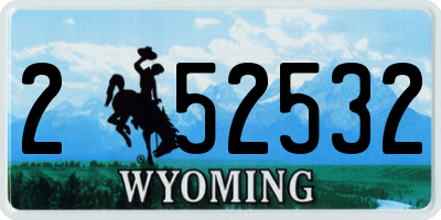 WY license plate 252532