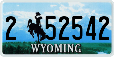 WY license plate 252542