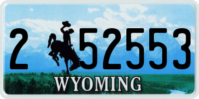 WY license plate 252553