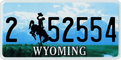 WY license plate 252554