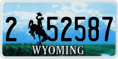 WY license plate 252587