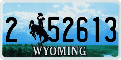 WY license plate 252613