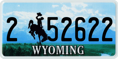 WY license plate 252622