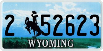 WY license plate 252623