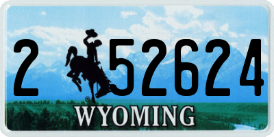 WY license plate 252624
