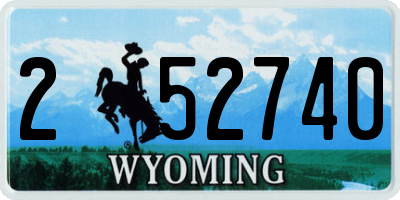 WY license plate 252740