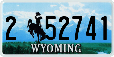 WY license plate 252741