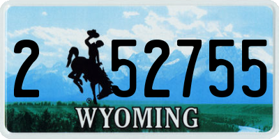 WY license plate 252755