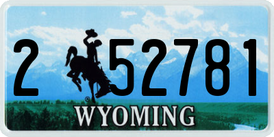 WY license plate 252781