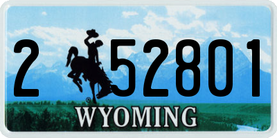 WY license plate 252801