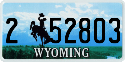 WY license plate 252803