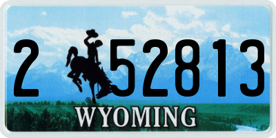 WY license plate 252813