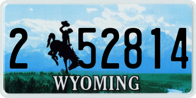 WY license plate 252814