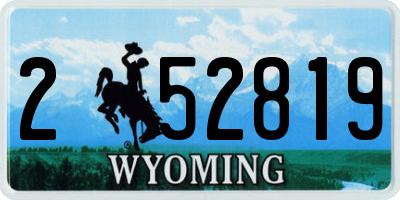 WY license plate 252819