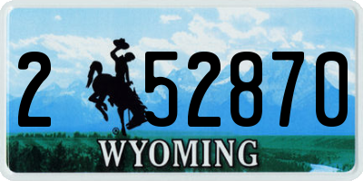 WY license plate 252870