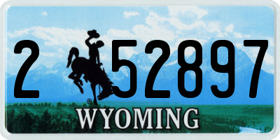 WY license plate 252897