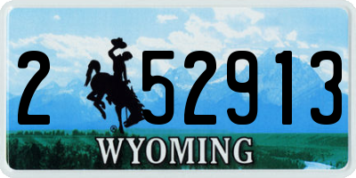 WY license plate 252913